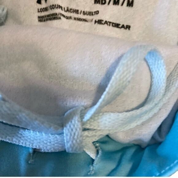 Under Armour Blue and white athletic shorts Medium - Picture 2 of 9